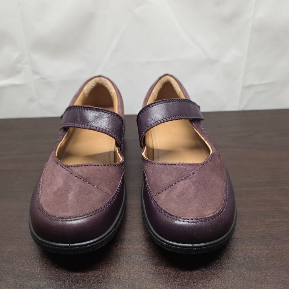 Hotter Mystic Mary Jane Womens 9.5 Brown Leather Nubuck Comfort Shoe